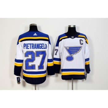 Men's St. Louis Blues #27 Alex Pietrangelo White Stitched NHL Jersey
