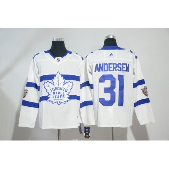 Men's Toronto Maple Leafs #31 Frederik Andersen White 2018 NHL Stadium Series Stitched NHL Jersey Men's Toronto Maple Leafs #31 Frederik Andersen White 2018 NHL Stadium Series Stitched NHL Jersey