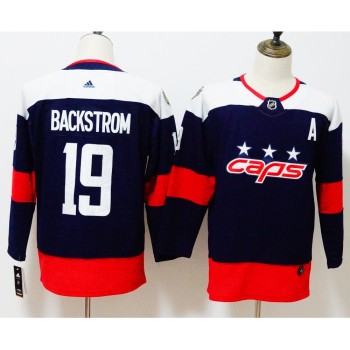 Men's Washington Capitals #19 Nicklas Backstrom Navy 2018 NHL Stadium Series Authentic Pro Stitched NHL Jersey