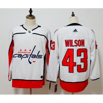 Men's Washington Capitals #43 Tom Wilson White Stitched NHL Jersey