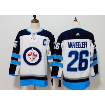 Men's Winnipeg Jets #26 Blake Wheeler White Stitched NHL Jersey
