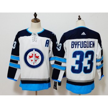 Men's Winnipeg Jets #33 Dustin Byfuglien White Stitched NHL Jersey