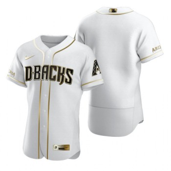 Men's Arizona Diamondbacks Blank 2020 White Golden Flex Base Stitched MLB Jersey Men's Arizona Diamondbacks Blank 2020 White Golden Flex Base Stitched MLB Jersey