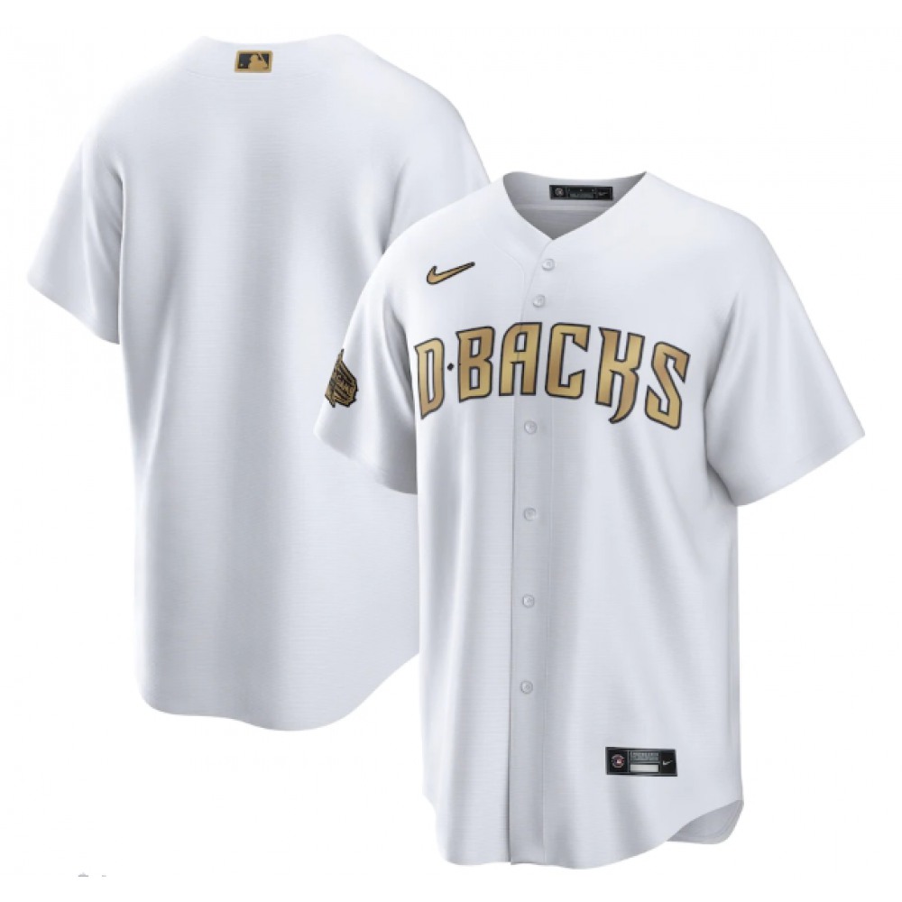 Men's Arizona Diamondbacks Blank 2022 All-Star White Cool Base Stitched Baseball Jersey