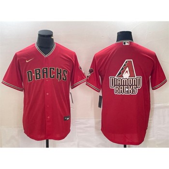 Men's Arizona Diamondbacks Red Team Big Logo Cool Base Stitched Baseball Jersey Men's Arizona Diamondbacks Red Team Big Logo Cool Base Stitched Baseball Jersey
