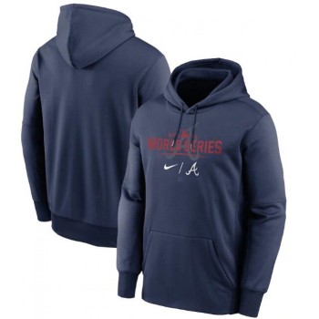 Men's Atlanta Braves 2021 Navy World Series Collection Dugout Pullover Hoodie Men's Atlanta Braves 2021 Navy World Series Collection Dugout Pullover Hoodie