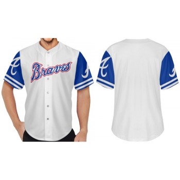 Men's Atlanta Braves White Baseball Jersey Men's Atlanta Braves White Baseball Jersey