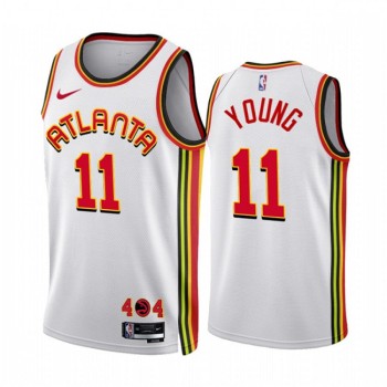 Men's Atlanta Hawks #11 Trae Young 2022/23 White Association Edition Stitched Jersey Men's Atlanta Hawks #11 Trae Young 2022/23 White Association Edition Stitched Jersey