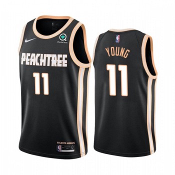 Men's Atlanta Hawks #11 Trae Young Black City Edition Stitched Jersey Men's Atlanta Hawks #11 Trae Young Black City Edition Stitched Jersey