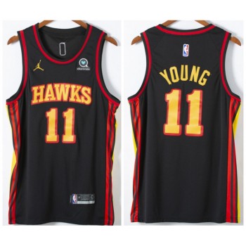 Men's Atlanta Hawks #11 Trae Young Black Stitched Jersey Men's Atlanta Hawks #11 Trae Young Black Stitched Jersey