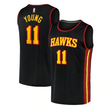 Men's Atlanta Hawks #11 Trae Young Black Stitched Jersey Men's Atlanta Hawks #11 Trae Young Black Stitched Jersey