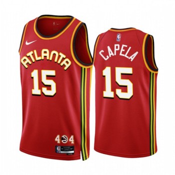 Men's Atlanta Hawks #15 Clint Capela 2022/23 Red Icon Edition Stitched Jersey Men's Atlanta Hawks #15 Clint Capela 2022/23 Red Icon Edition Stitched Jersey