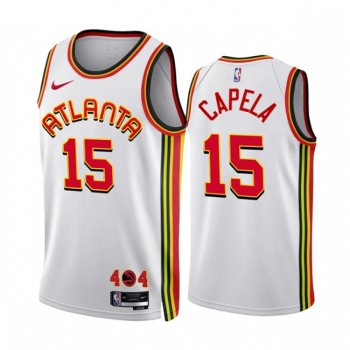 Men's Atlanta Hawks #15 Clint Capela 2022/23 White Association Edition Stitched Jersey Men's Atlanta Hawks #15 Clint Capela 2022/23 White Association Edition Stitched Jersey