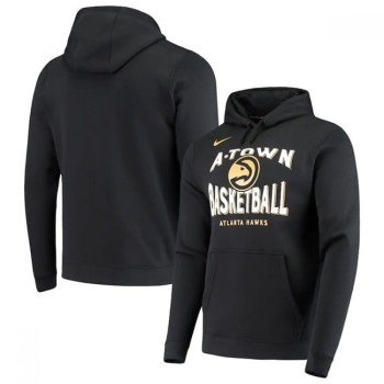 Men's Atlanta Hawks 2021 Black City Edition Story Club Pullover Hoodie Men's Atlanta Hawks 2021 Black City Edition Story Club Pullover Hoodie