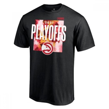 Men's Atlanta Hawks 2021 Black Playoff Bound Dunk T-Shirt Men's Atlanta Hawks 2021 Black Playoff Bound Dunk T-Shirt