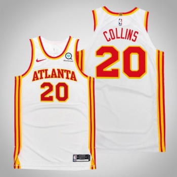 Men's Atlanta Hawks #20 John Collins 2020-21 White Stitched Jersey Men's Atlanta Hawks #20 John Collins 2020-21 White Stitched Jersey