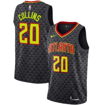 Men's Atlanta Hawks #20 John Collins Black Icon Edition Stitched Jersey Men's Atlanta Hawks #20 John Collins Black Icon Edition Stitched Jersey