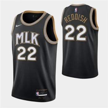 Men's Atlanta Hawks #22 Cam Reddish 2020-21 Black City Edition Stitched Jersey Men's Atlanta Hawks #22 Cam Reddish 2020-21 Black City Edition Stitched Jersey