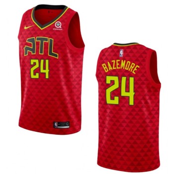 Men's Atlanta Hawks #24 Kent Bazemore Red Statement Edition Stitched Jersey Men's Atlanta Hawks #24 Kent Bazemore Red Statement Edition Stitched Jersey