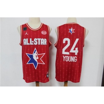 Men's Atlanta Hawks #24 Trae Young Red 2020 All-Star Stitched NBA Jersey Men's Atlanta Hawks #24 Trae Young Red 2020 All-Star Stitched NBA Jersey