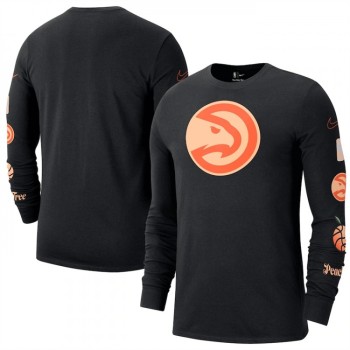 Men's Atlanta Hawks Black 2022/23 City Edition Essential Expressive Long Sleeve T-Shirt Men's Atlanta Hawks Black 2022/23 City Edition Essential Expressive Long Sleeve T-Shirt