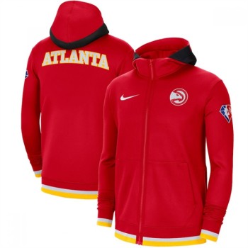 Men's Atlanta Hawks Red 75th Anniversary Performance Showtime Full-Zip Hoodie Jacket Men's Atlanta Hawks Red 75th Anniversary Performance Showtime Full-Zip Hoodie Jacket