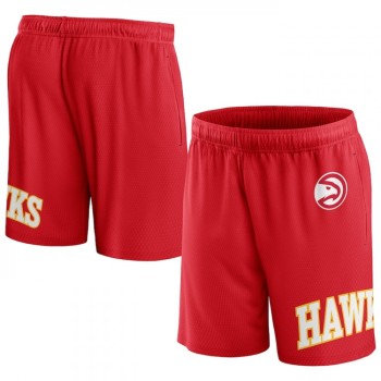 Men's Atlanta Hawks Red Free Throw Mesh Shorts Men's Atlanta Hawks Red Free Throw Mesh Shorts
