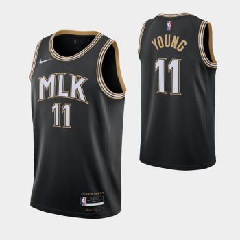 Men's Atlanta Hawks #11 Trae Young 2020-21 Black City Edition Stitched Jersey Men's Atlanta Hawks #11 Trae Young 2020-21 Black City Edition Stitched Jersey