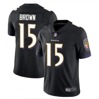 Men's Baltimore Ravens #15 Marquise Brown Black Vapor Untouchable Limited NFL Jersey Men's Baltimore Ravens #15 Marquise Brown Black Vapor Untouchable Limited NFL Jersey