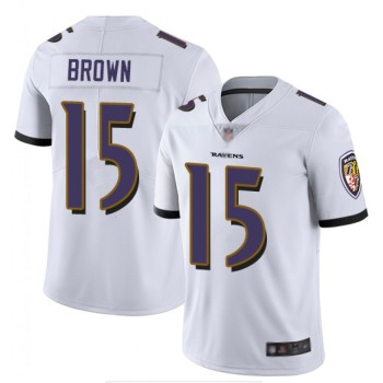 Men's Baltimore Ravens #15 Marquise Brown White Vapor Untouchable Limited NFL Jersey Men's Baltimore Ravens #15 Marquise Brown White Vapor Untouchable Limited NFL Jersey