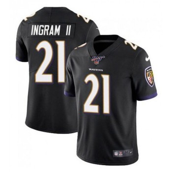 Men's Baltimore Ravens #21 Mark Ingram II Black 2019 100th Season Vapor Untouchable Limited NFL Jersey Men's Baltimore Ravens #21 Mark Ingram II Black 2019 100th Season Vapor Untouchable Limited NFL Jersey
