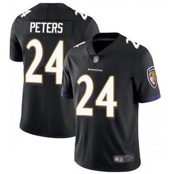 Men's Baltimore Ravens #24 Marcus Peters Black Vapor Untouchable NFL Jersey Men's Baltimore Ravens #24 Marcus Peters Black Vapor Untouchable NFL Jersey