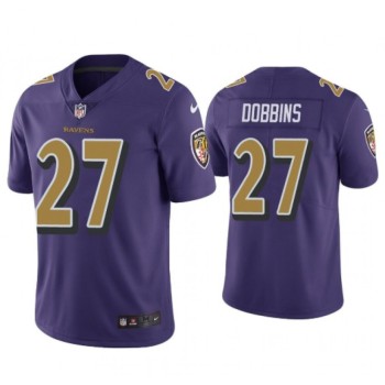 Men's Baltimore Ravens #27 J.K. Dobbins Purple Limited Color Rush Jersey Men's Baltimore Ravens #27 J.K. Dobbins Purple Limited Color Rush Jersey