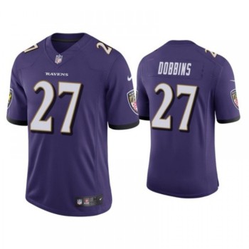 Men's Baltimore Ravens #27 J.K. Dobbins Purple Limited Jersey Men's Baltimore Ravens #27 J.K. Dobbins Purple Limited Jersey