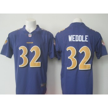 Men's Baltimore Ravens #32 Eric Weddle Purple Limited Rush NFL Jersey Men's Baltimore Ravens #32 Eric Weddle Purple Limited Rush NFL Jersey