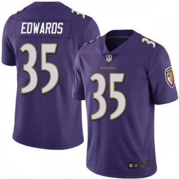 Men's Baltimore Ravens #35 Gus Edwards Purple Vapor Untouchable Limited Jersey Men's Baltimore Ravens #35 Gus Edwards Purple Vapor Untouchable Limited Jersey