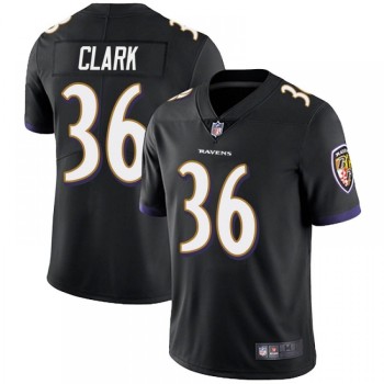 Men's Baltimore Ravens #36 Chuck Clark Black Vapor Untouchable Limited Jersey Men's Baltimore Ravens #36 Chuck Clark Black Vapor Untouchable Limited Jersey