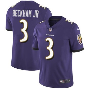 Men's Baltimore Ravens #3 Odell Beckham Jr. Purple Vapor Untouchable Football Jersey Men's Baltimore Ravens #3 Odell Beckham Jr. Purple Vapor Untouchable Football Jersey