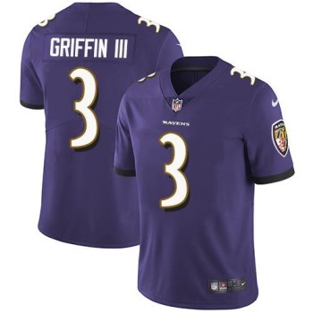 Men's Baltimore Ravens #3 Robert Griffin III Purple Limited NFL Jersey Men's Baltimore Ravens #3 Robert Griffin III Purple Limited NFL Jersey