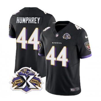 Men's Baltimore Ravens #44 Marlon Humphrey Black 2023 F.U.S.E With Patch Throwback Vapor Limited Jersey Men's Baltimore Ravens #44 Marlon Humphrey Black 2023 F.U.S.E With Patch Throwback Vapor Limited Jersey