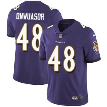 Men's Baltimore Ravens #48 Patrick Onwuasor Purple Vapor Untouchable Limited NFL Jersey Men's Baltimore Ravens #48 Patrick Onwuasor Purple Vapor Untouchable Limited NFL Jersey