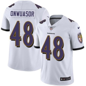 Men's Baltimore Ravens #48 Patrick Onwuasor White Vapor Untouchable Limited NFL Jersey Men's Baltimore Ravens #48 Patrick Onwuasor White Vapor Untouchable Limited NFL Jersey