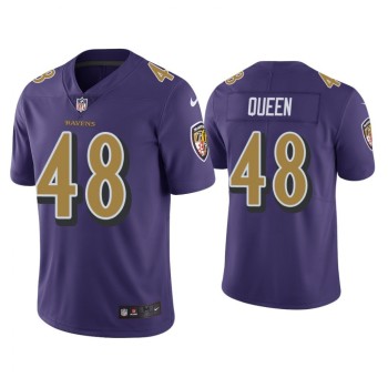 Men's Baltimore Ravens #48 Patrick Queen Purple Color Rush Limited Jersey Men's Baltimore Ravens #48 Patrick Queen Purple Color Rush Limited Jersey