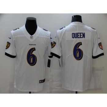 Men's Baltimore Ravens #6 Patrick Queen White Vapor Untouchable Limited Stitched Jersey Men's Baltimore Ravens #6 Patrick Queen White Vapor Untouchable Limited Stitched Jersey