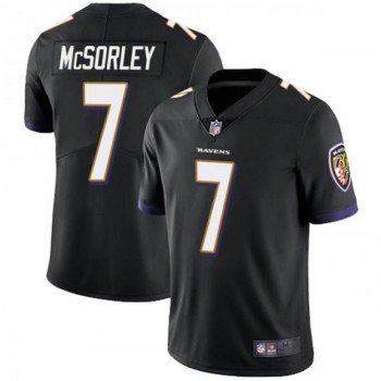 Men's Baltimore Ravens #7 Trace McSorley Black Vapor Untouchable Limited Jersey Men's Baltimore Ravens #7 Trace McSorley Black Vapor Untouchable Limited Jersey