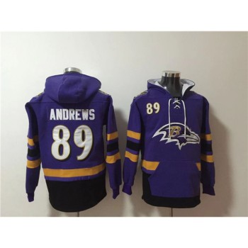 Men's Baltimore Ravens #89 Mark Andrews Ageless Must-Have Lace-Up Pullover Hoodie Men's Baltimore Ravens #89 Mark Andrews Ageless Must-Have Lace-Up Pullover Hoodie