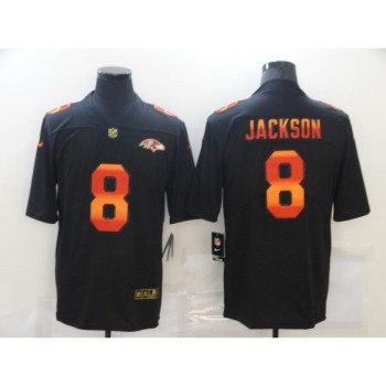 Men's Baltimore Ravens #8 Lamar Jackson 2020 Black Fashion Limited Stitched Jersey Men's Baltimore Ravens #8 Lamar Jackson 2020 Black Fashion Limited Stitched Jersey