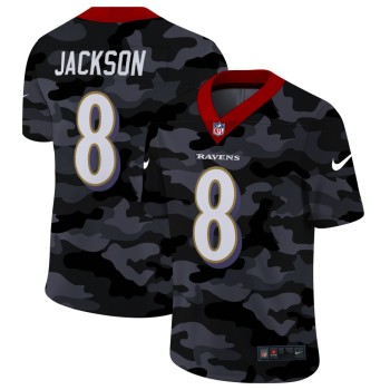 Men's Baltimore Ravens #8 Lamar Jackson 2020 Camo Limited Jersey Men's Baltimore Ravens #8 Lamar Jackson 2020 Camo Limited Jersey