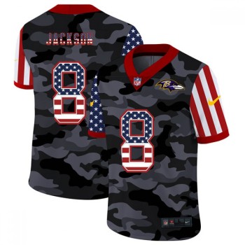 Men's Baltimore Ravens #8 Lamar Jackson 2020 Camo USA Flag Limited Jersey Men's Baltimore Ravens #8 Lamar Jackson 2020 Camo USA Flag Limited Jersey