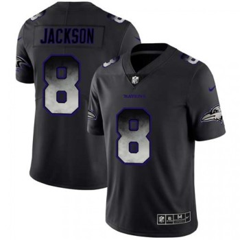 Men's Baltimore Ravens #8 Lamar Jackson Black 2019 Smoke Fashion Limited Stitched NFL Jersey Men's Baltimore Ravens #8 Lamar Jackson Black 2019 Smoke Fashion Limited Stitched NFL Jersey